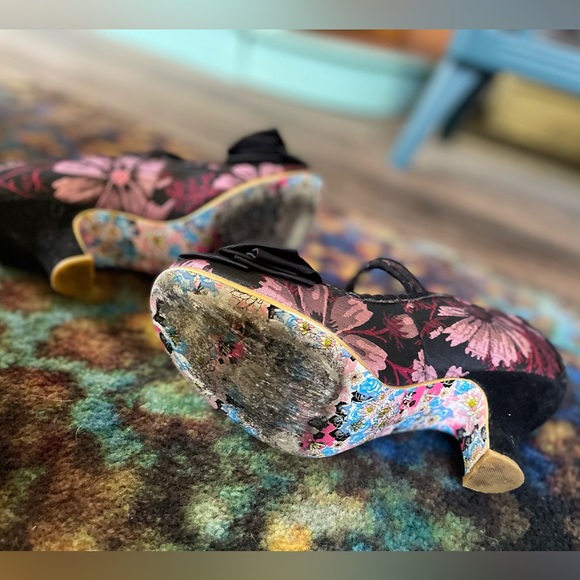 Irregular choice purple floral bow Mary Jane heels - Picture 6 of 7